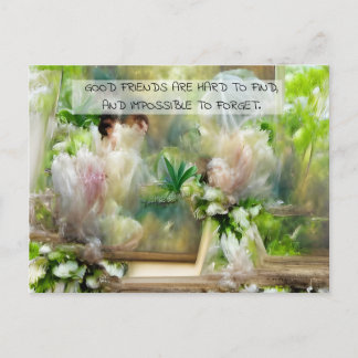 Carte Postale Friendship Quote Beautiful Floral
