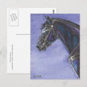 Carte postale Friesian Horse (Devant / Derrière)