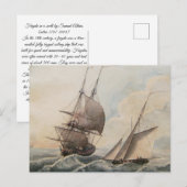 Carte Postale Frigate dans une houle 17ème siècle (Devant / Derrière)