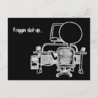 Carte postale Friggin Dial-up