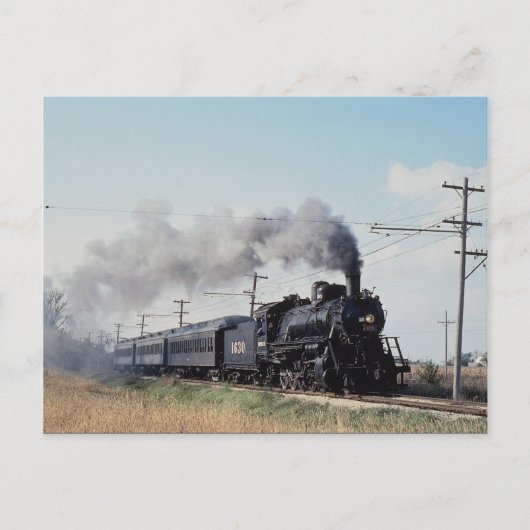 Carte Postale Frisco 2-10-0, no 1630, Illinois Railroad Museum, (Devant)