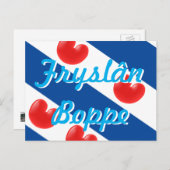 Carte Postale Frisian Flag texte personnalisable Fryslan Boppe (Devant / Derrière)