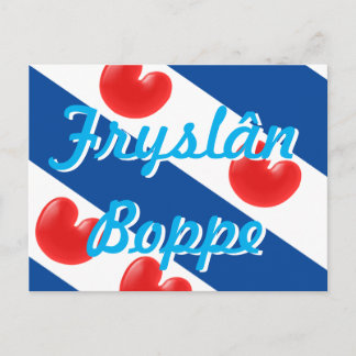 Carte Postale Frisian Flag texte personnalisable Fryslan Boppe