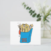 Carte Postale frites de dessin animé ridicules (Debout devant)