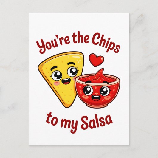 Carte Postale Frites et Salsa (Devant)