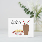 Carte Postale Frites et un milkshake (Debout devant)