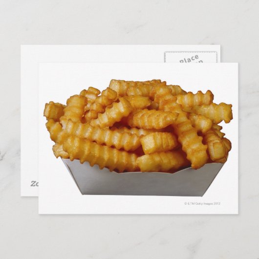 Carte Postale frites frites coupées au crin (Devant / Derrière)