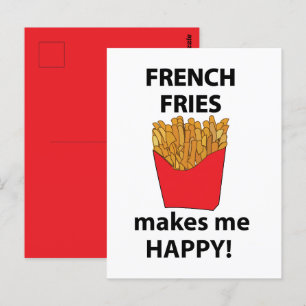 Carte Postale Frites Me Rendent Heureux Frites