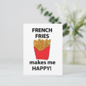Carte Postale Frites Me Rendent Heureux Frites (Debout devant)
