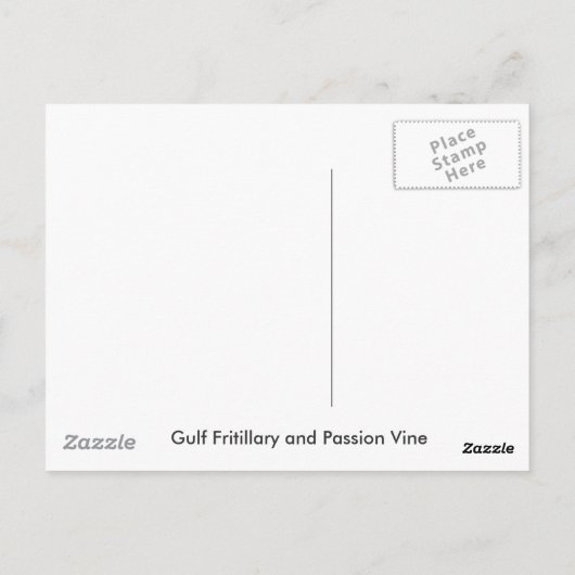 Carte postale Fritillo & Passion Vine (Dos)