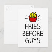 Carte Postale fritures avant des types avec la plupart (Devant / Derrière)