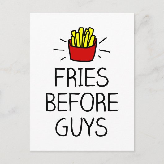 Carte Postale fritures avant des types avec la plupart (Devant)