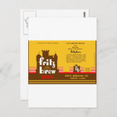CARTE POSTALE FRITZ BREW CONE TOP BIÈRE PEUT CONCEVOIR FREEPORT  (Devant / Derrière)