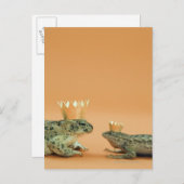 Carte Postale Frog and lizard wearing crowns (Devant / Derrière)