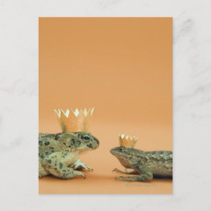 Carte Postale Frog and lizard wearing crowns
