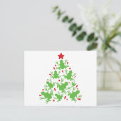 Carte Postale Frog Christmas Tree Père Noël Frog Funny Christmas (Debout devant)