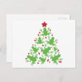 Carte Postale Frog Christmas Tree Père Noël Frog Funny Christmas (Devant / Derrière)