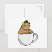 Carte Postale Frog Coffee grain de café (Devant / Derrière)