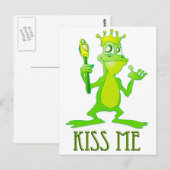 Carte Postale Frog Prince m'embrasse (Devant / Derrière)