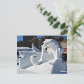 Carte Postale Frog Snow Sculpture, Québec, Canada (Debout devant)