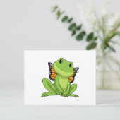 Carte Postale Frog with Butterfly (Debout devant)