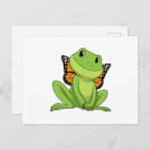 Carte Postale Frog with Butterfly (Devant / Derrière)