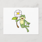 Carte Postale Frog with Flower. (Devant)