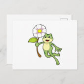 Carte Postale Frog with Flower.PNG (Devant / Derrière)
