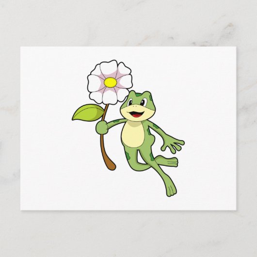 Carte Postale Frog with Flower.PNG (Devant)