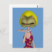 Carte Postale frogface blonde fille (Devant / Derrière)