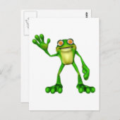 Carte Postale Froggie la chouette grenouille à caricatures (Devant / Derrière)