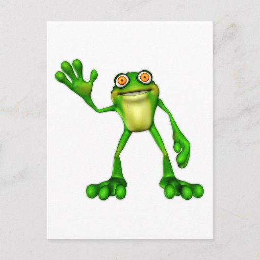 Carte Postale Froggie la chouette grenouille à caricatures (Devant)