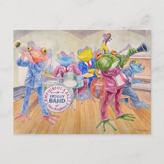 Carte postale "Froggy Band" (Devant)