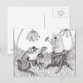 Carte Postale Froggy Est Allé À A-Courtin' (Devant / Derrière)