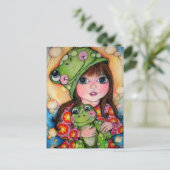 Carte Postale Froggy Fun - Ribbit - Conception de grenouille (Debout devant)