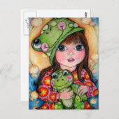 Carte Postale Froggy Fun - Ribbit - Conception de grenouille (Devant / Derrière)