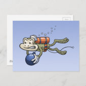 Carte Postale Frogman (Devant / Derrière)