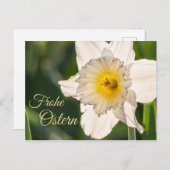 Carte Postale Frohe Ostern mit Blumengruß (Devant / Derrière)