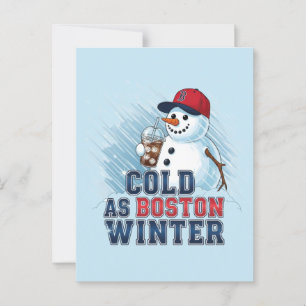 Carte Postale Froid comme Boston Winter