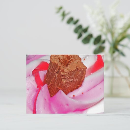 Carte Postale Froid rose et Flake (Debout devant)