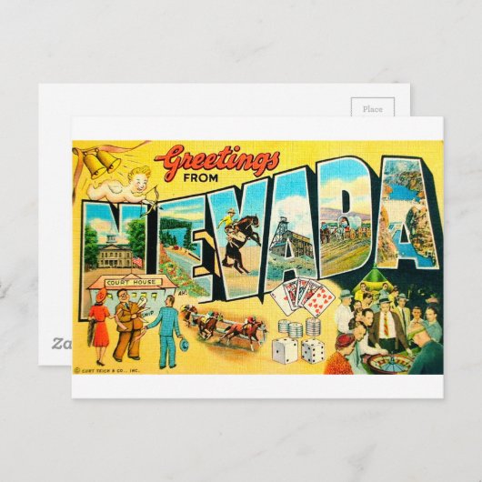 Carte Postale From Nevada (Devant / Derrière)