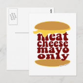 Carte Postale Fromage À La Viande Mayo Seulement ! (Devant / Derrière)