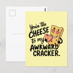 Carte Postale Fromage à Mon Awkward Drôle et mignonne Valentin