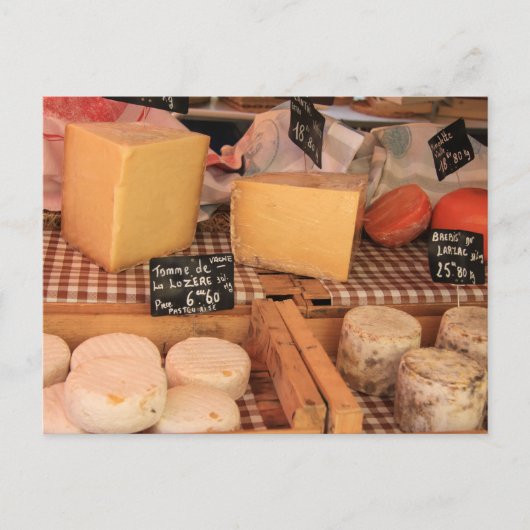 Carte Postale Fromage au marché (Devant)