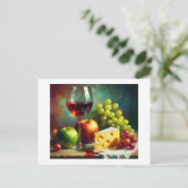 Carte Postale Fromage au vin, (Debout devant)