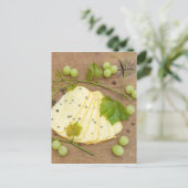 Carte Postale fromage avec raisins (Debout devant)