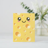 Carte Postale Fromage bon Cute Kawaii (Debout devant)