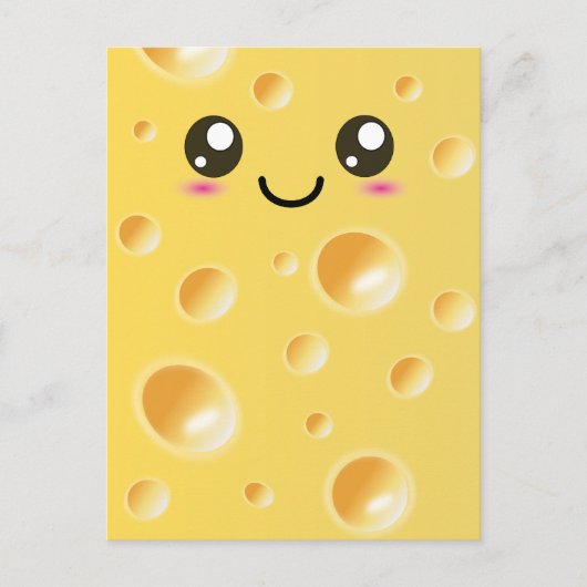 Carte Postale Fromage bon Cute Kawaii (Devant)