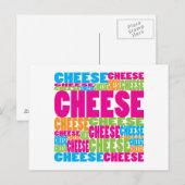 Carte Postale Fromage coloré (Devant / Derrière)