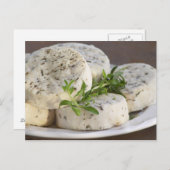 Carte Postale Fromage de chèvre - chevre - aux herbes sur (Devant / Derrière)